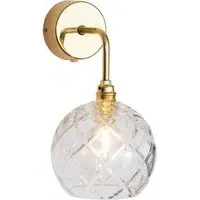Large Crystal Wall Light - Gold, Lead Crystal