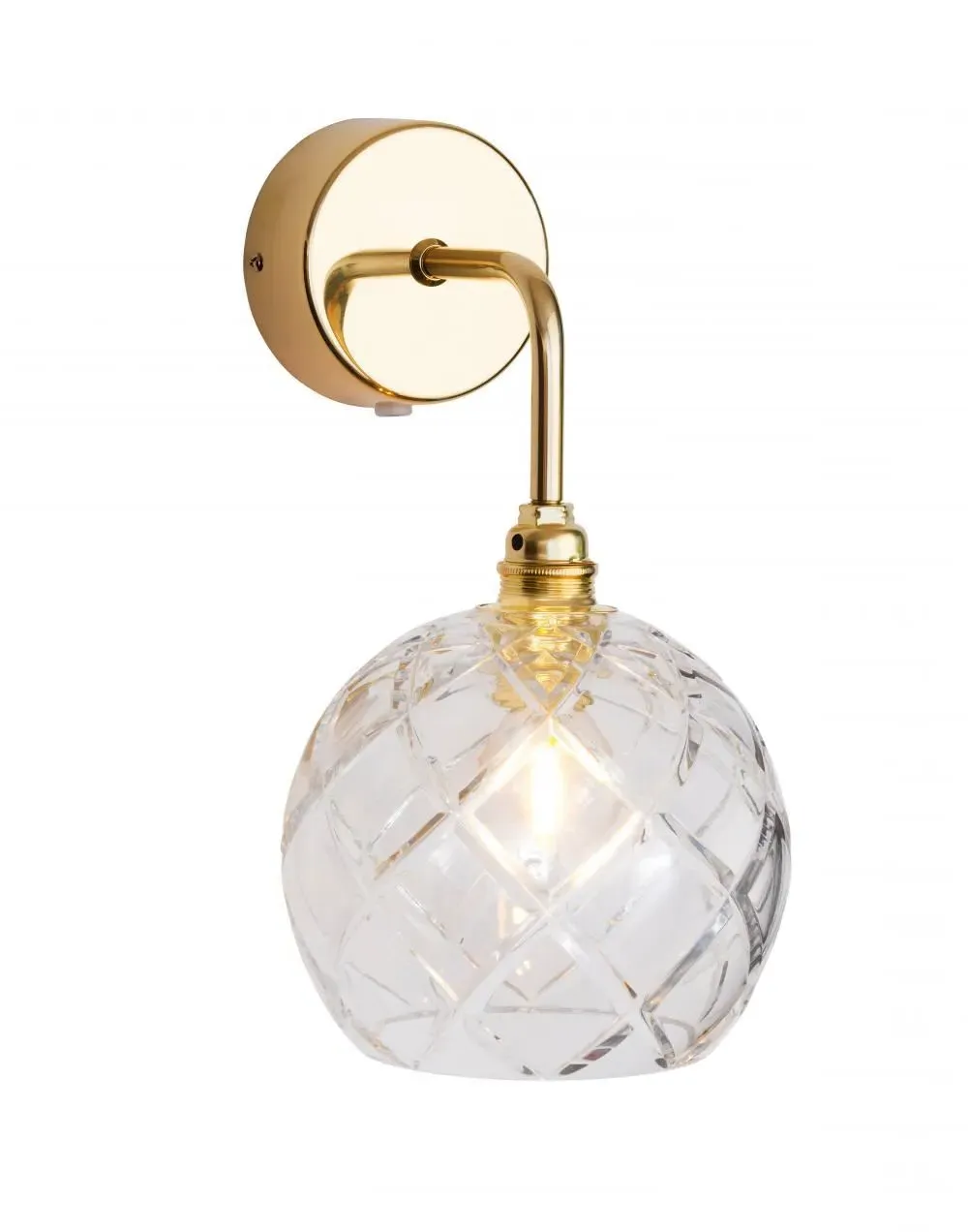Large Crystal Wall Light - Gold, Lead Crystal image
