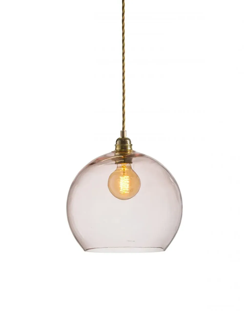 Large Pendant Light - Bright Coral, Glass
