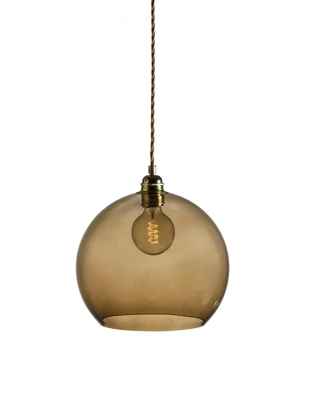 Large Pendant Light - Chestnut Brown, Glass