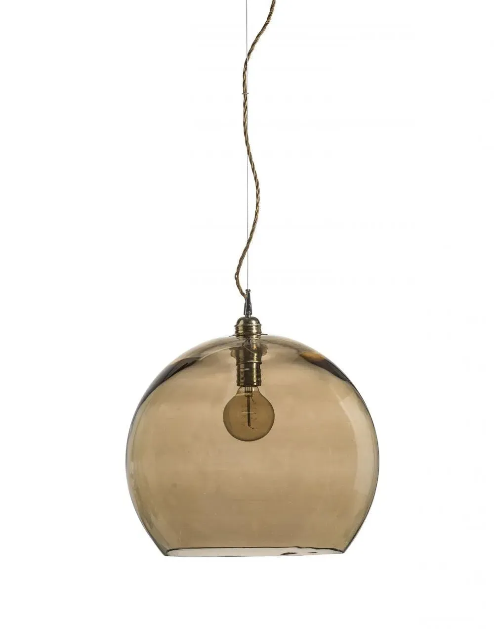 Large Pendant Light - Golden Smoke, Glass