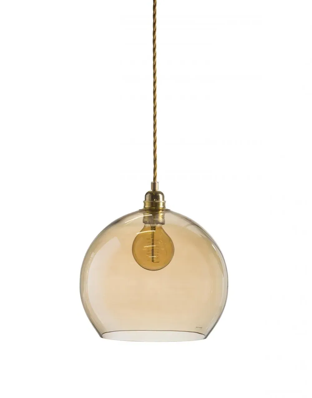 Large Pendant Light - Golden Smoke, Glass