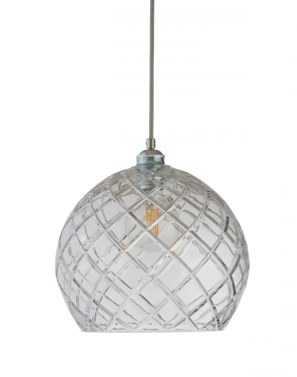 Large Pendant Light Large Check - Gold, Crystal