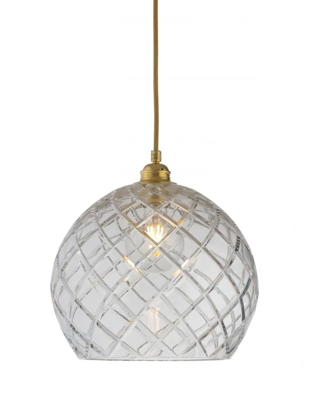 Large Pendant Light Large Check - Silver, Crystal