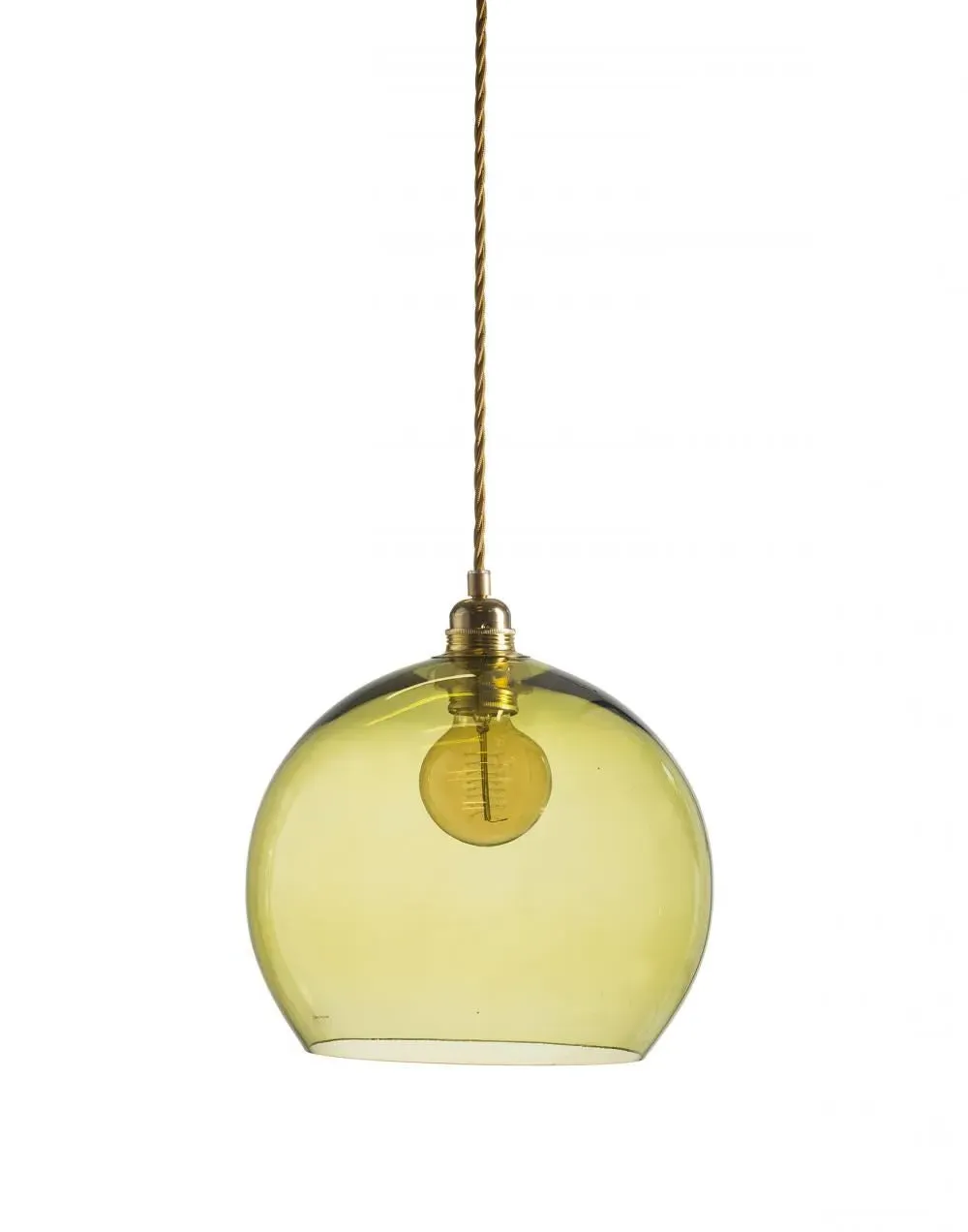 Large Pendant Light - Olive, Glass