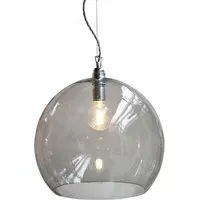Large Pendant Light - Smokey Grey, Glass