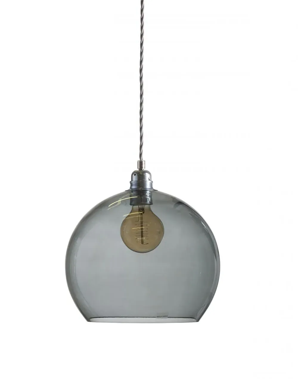 Large Pendant Light - Smokey Grey, Glass