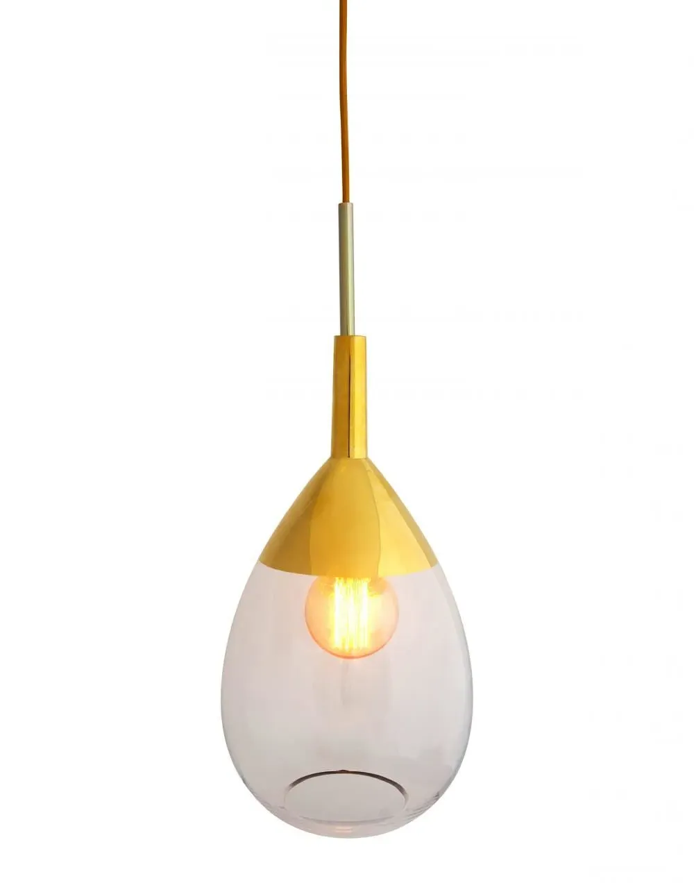 Lute Medium Pendant Light - Clear, Glass