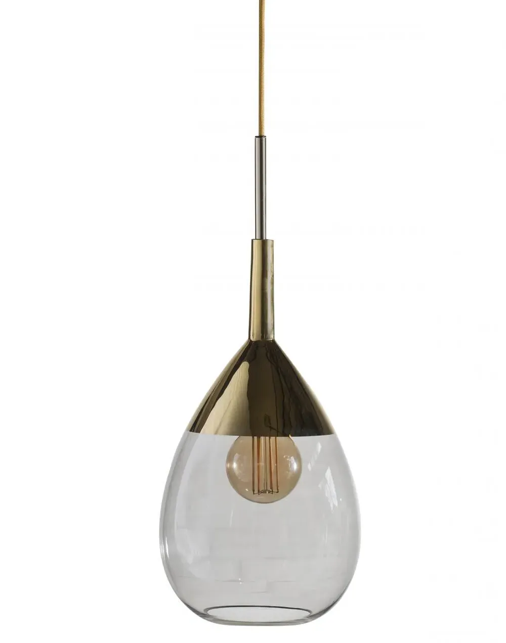 Lute Medium Pendant Light - Smokey Grey, Glass