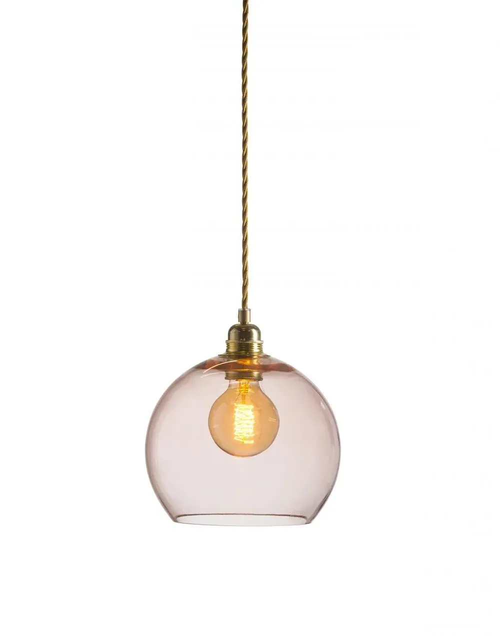Medium Pendant Light - Bright Coral, Glass
