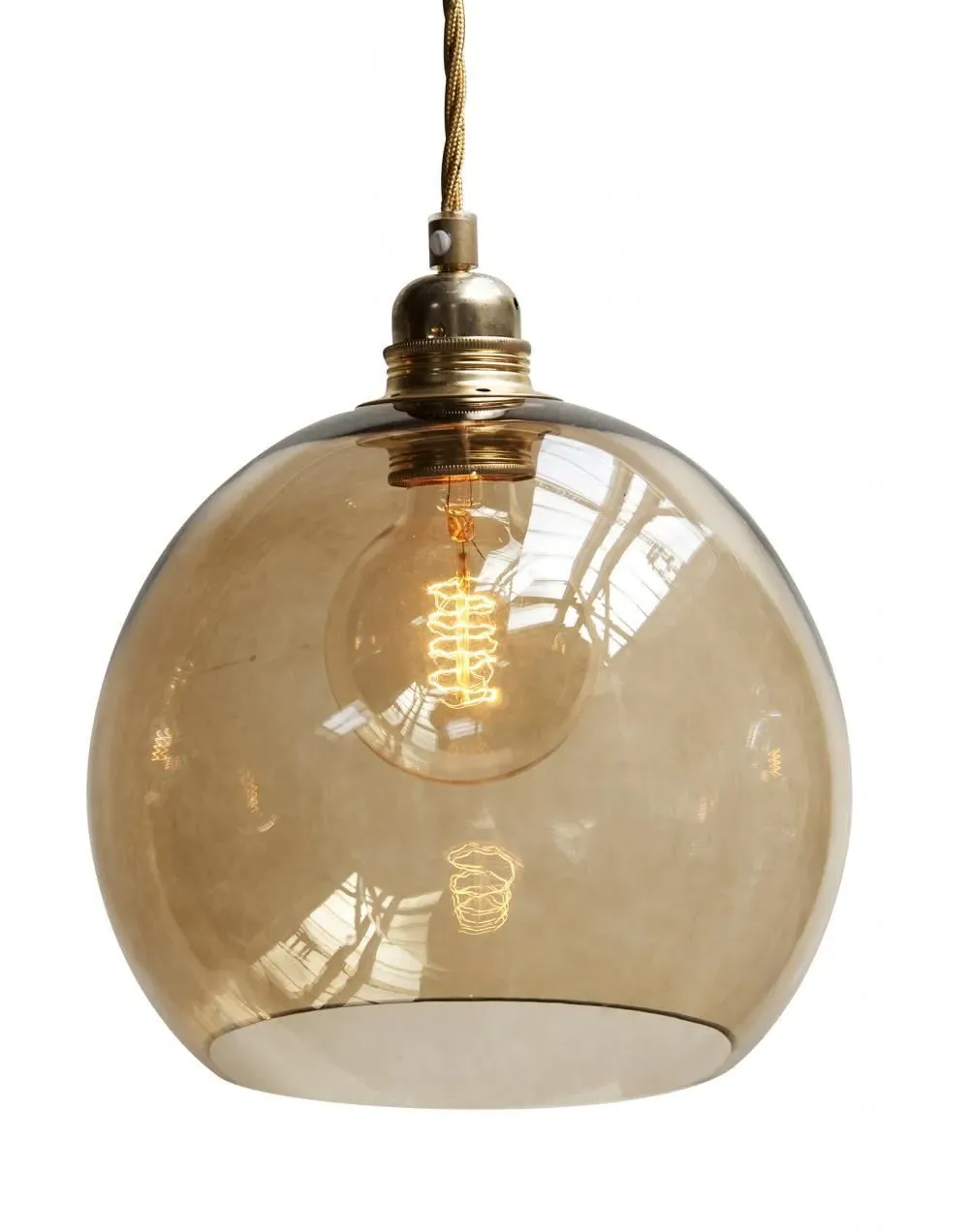Medium Pendant Light - Chestnut Brown, Glass