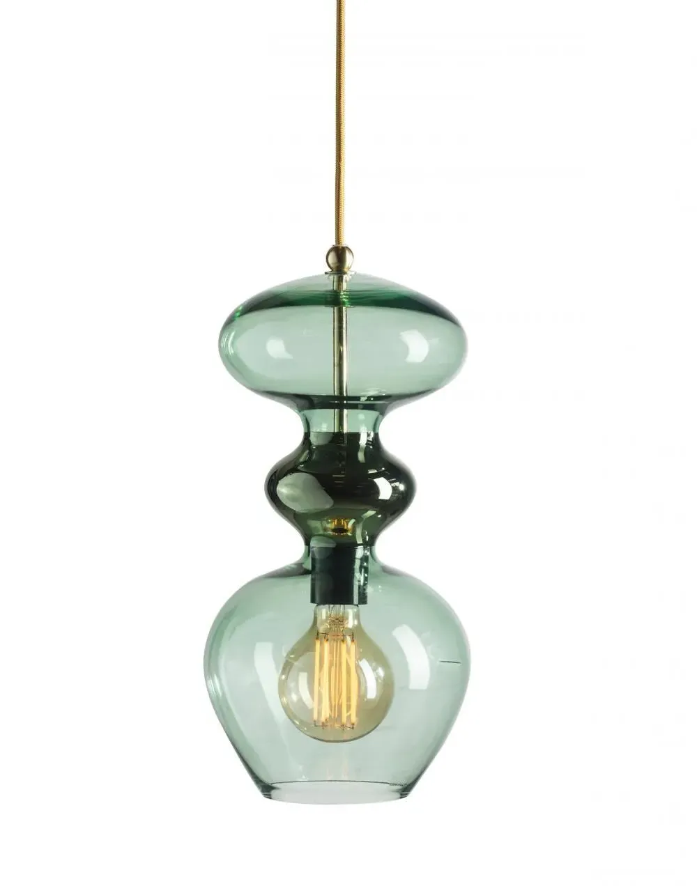 Medium Pendant Light - Forest Green, Glass
