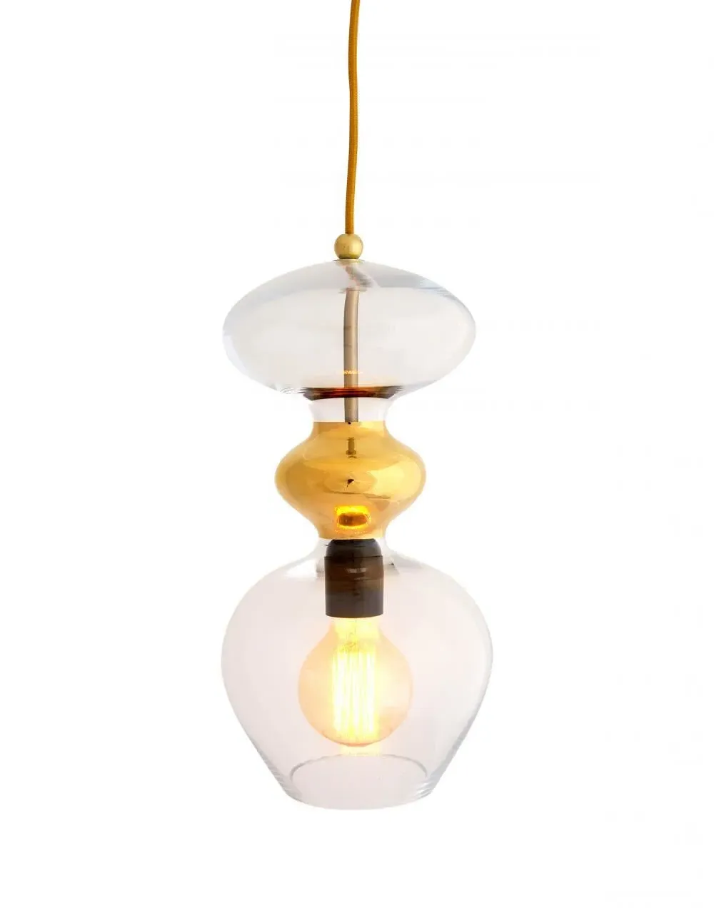 Medium Pendant Light - Golden Smoke, Glass