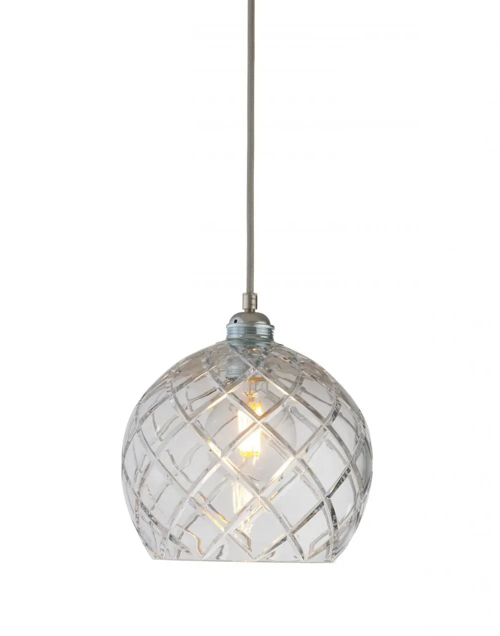 Medium Pendant Light Large Check - Gold, Crystal