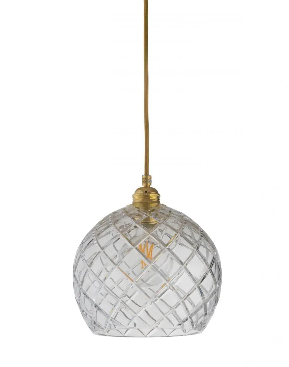 Medium Pendant Light Medium Check - Gold, Crystal