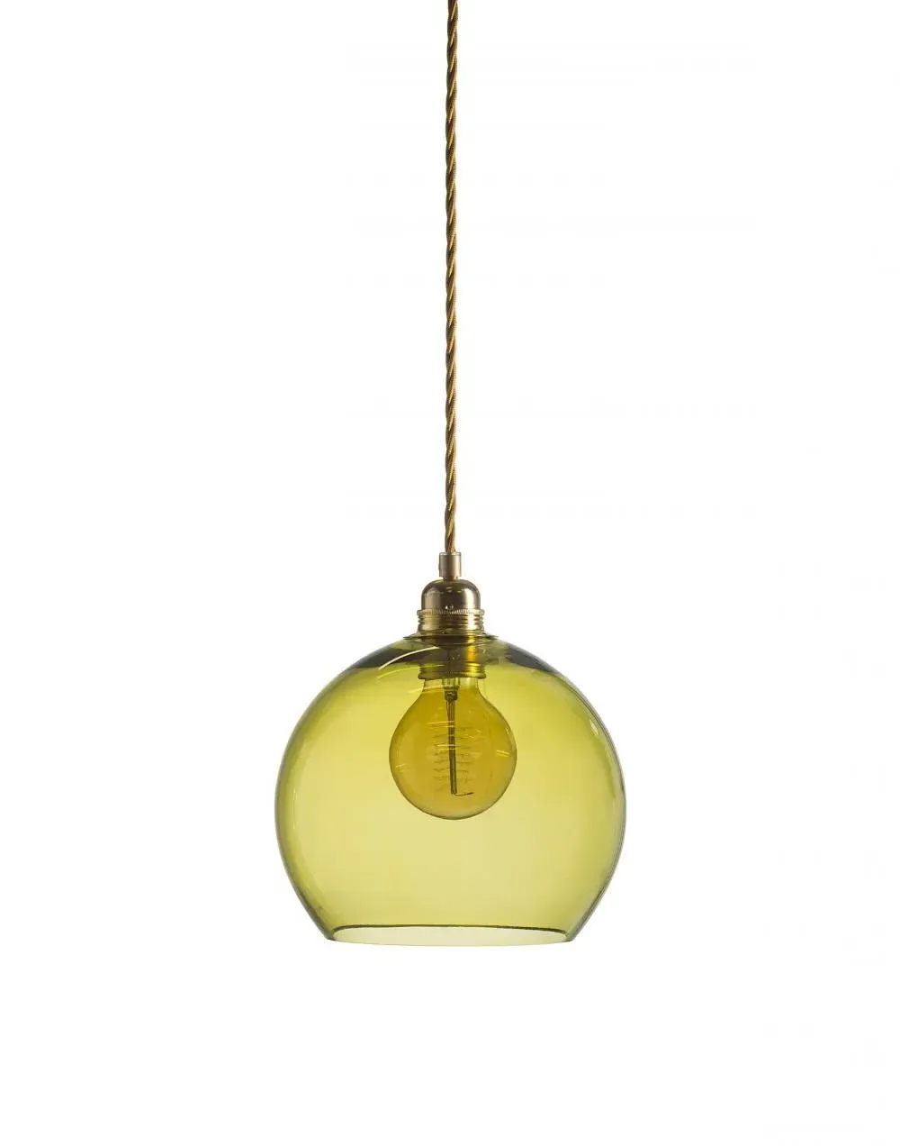 Medium Pendant Light - Olive, Glass