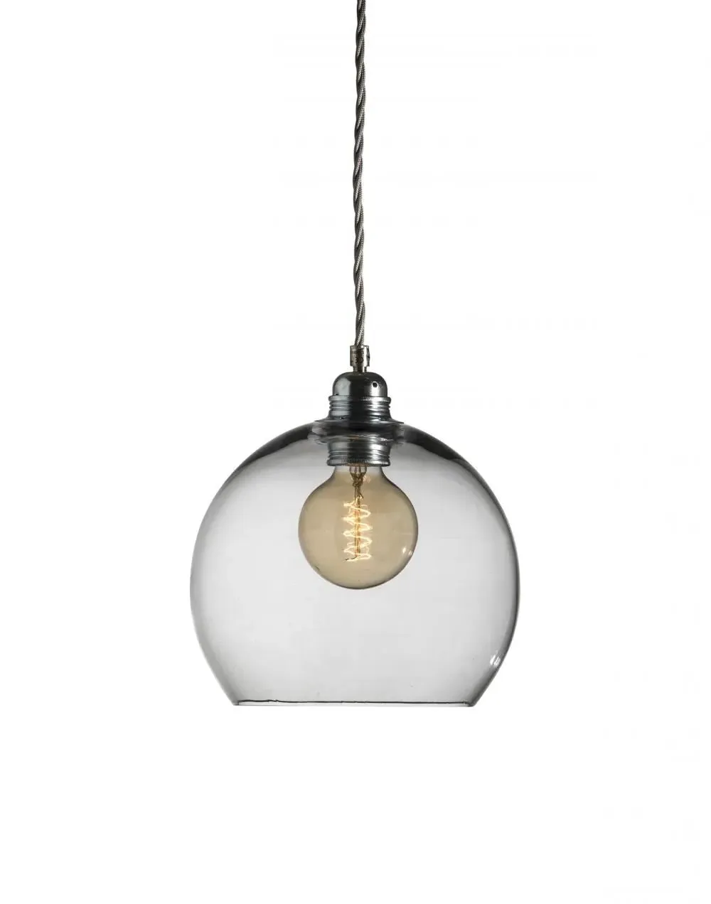Medium Pendant Light - Smokey Grey, Glass