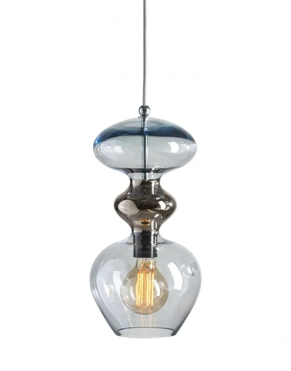 Medium Pendant Light - Topaz Blue, Glass