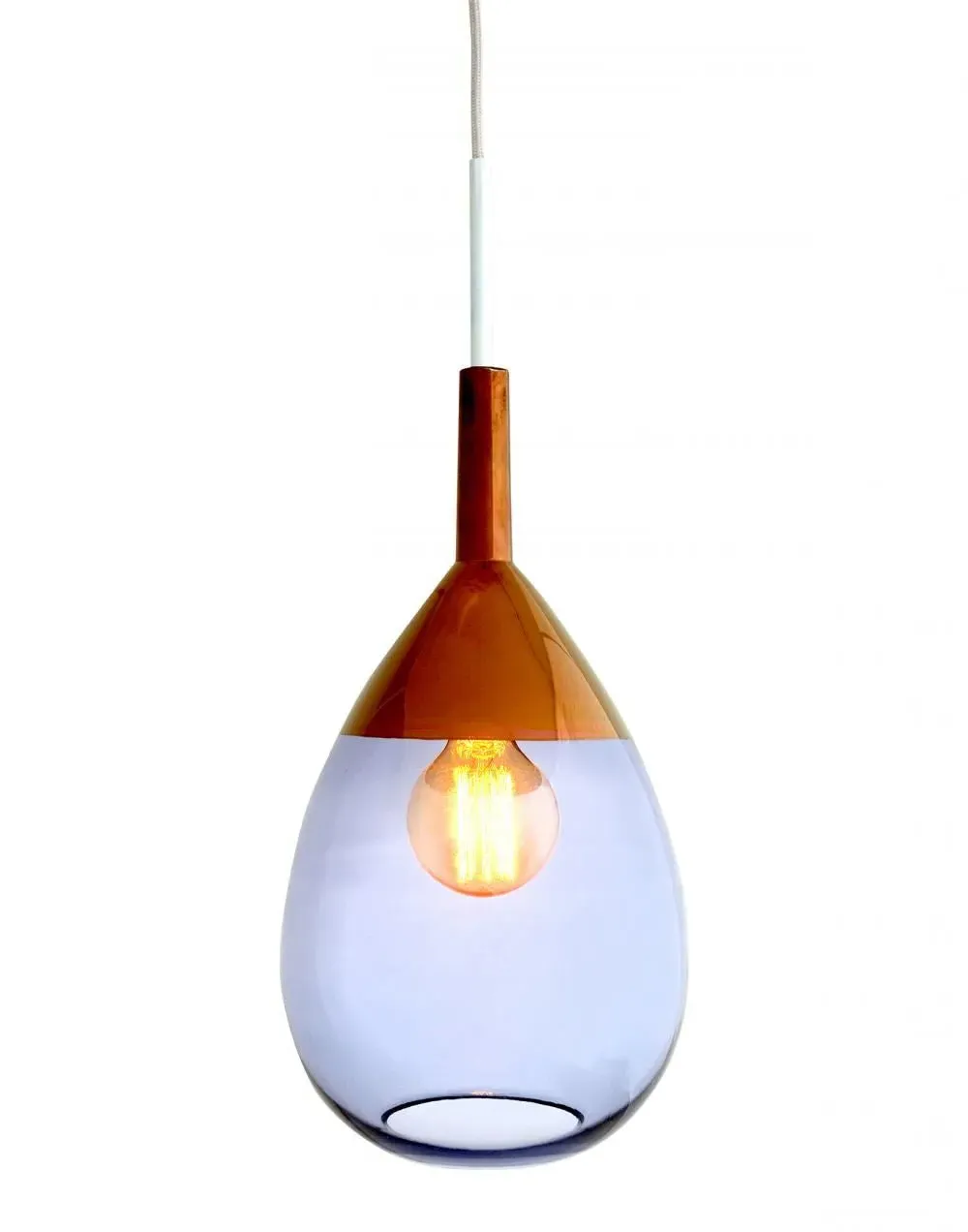 Medium Pendant Light - Topaz Blue, Glass