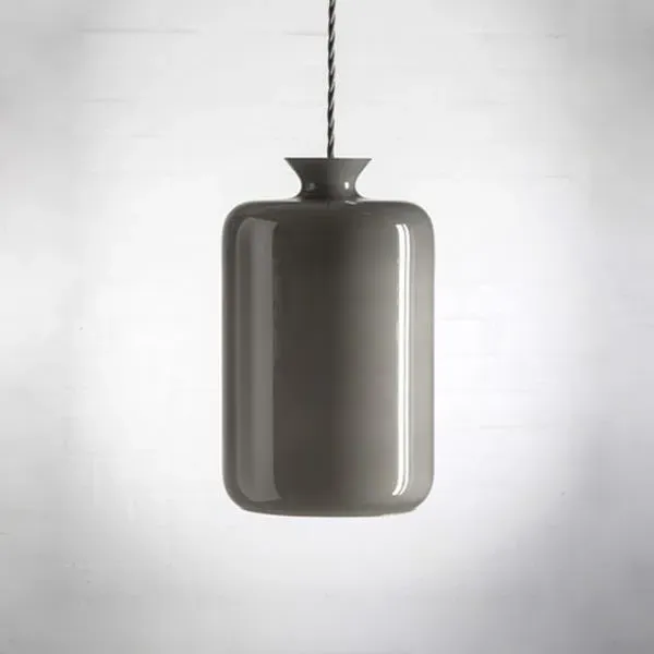 Pillar Pendant Light - Grey, Mother of Pearl