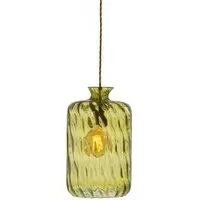 Pillar Pendant Light - Olive, Silver