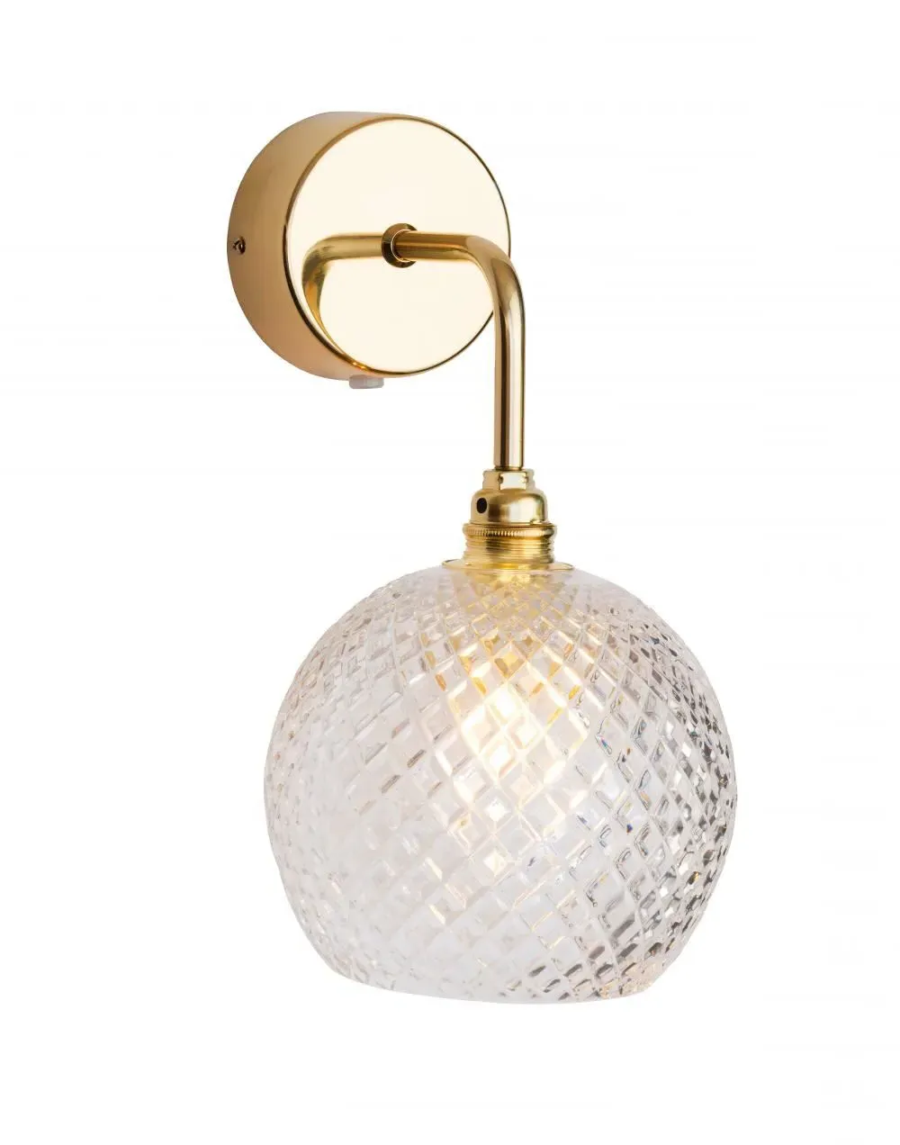 Small Crystal Wall Light - Gold, Lead Crystal