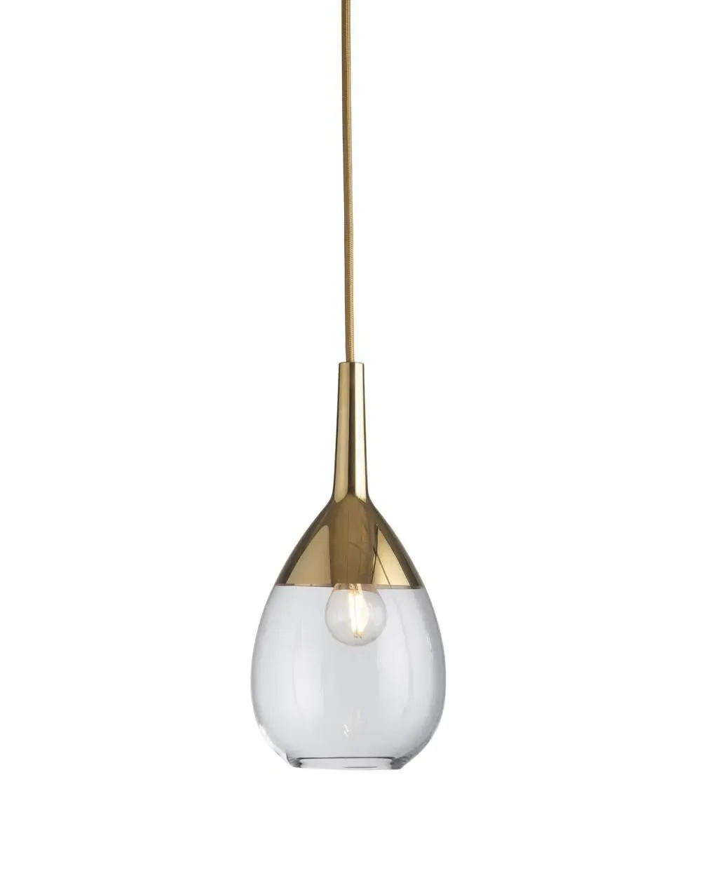 Small Pendant Light - Blue, Glass