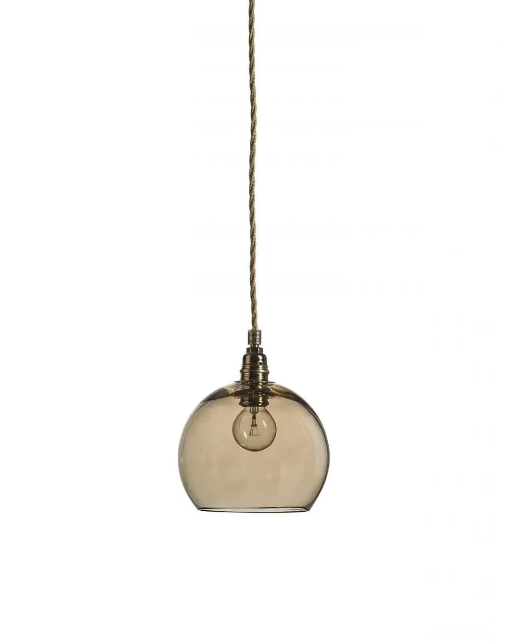 Small Pendant Light - Brown, Glass