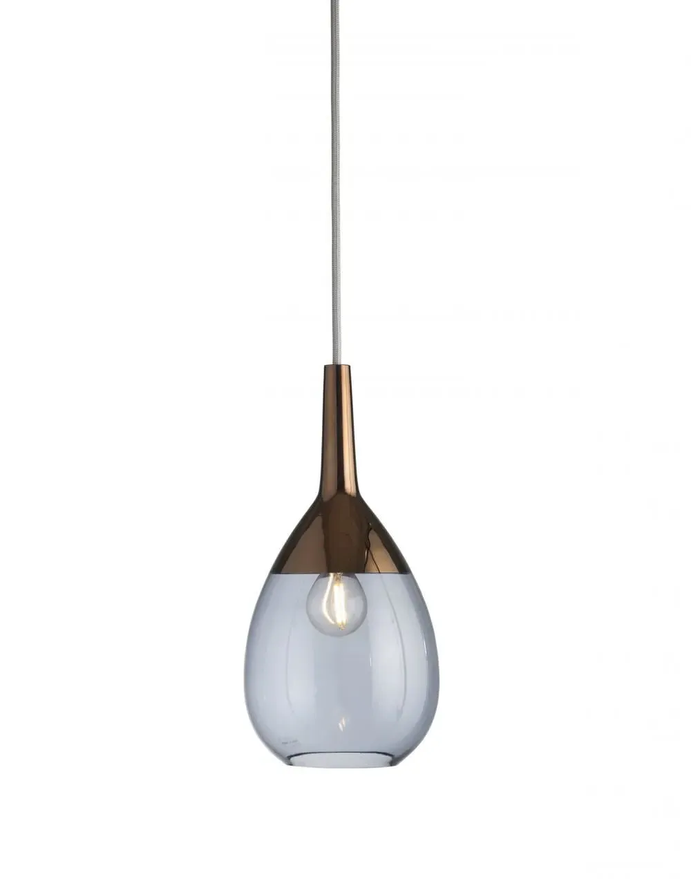 Small Pendant Light - Golden Smoke, Glass