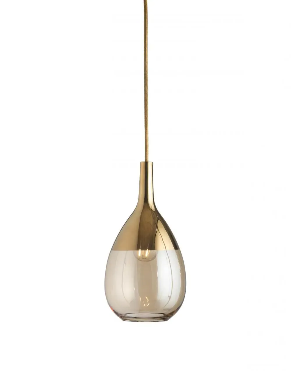 Small Pendant Light - Golden Smoke, Glass