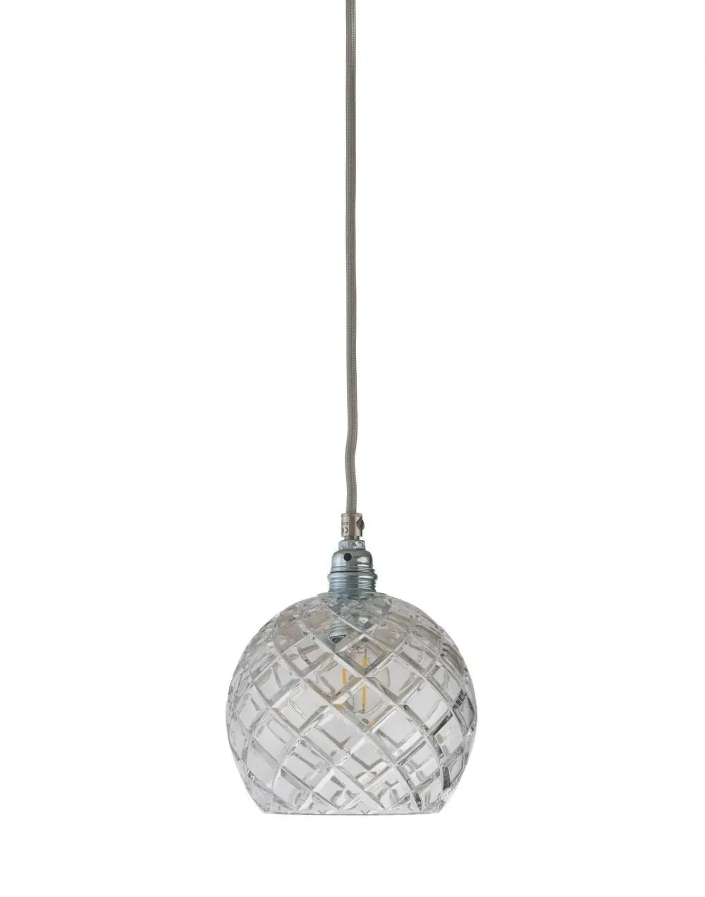 Small Pendant Light Medium Check - Silver, Crystal