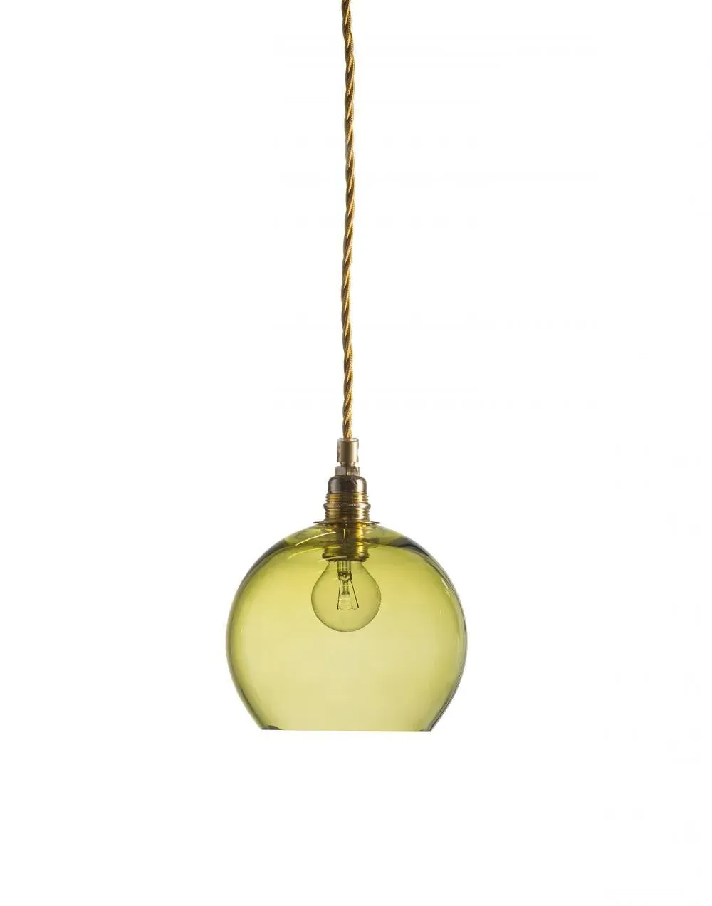 Small Pendant Light - Olive, Glass
