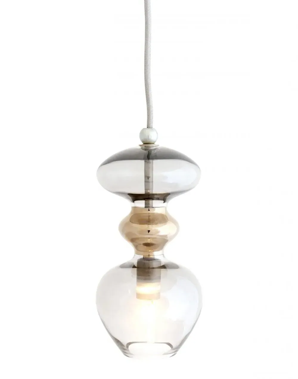 Small Pendant Light - Smokey Grey, Glass