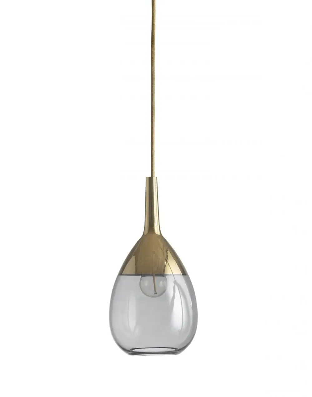 Small Pendant Light - Smokey Grey, Glass