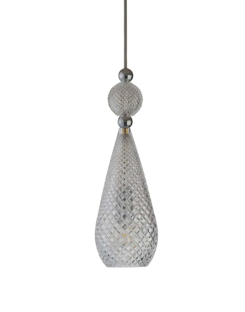 Smykke Pendant Light - Crystal, Silver