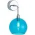 Wall Light with Fabric Wire - Blue, Glass