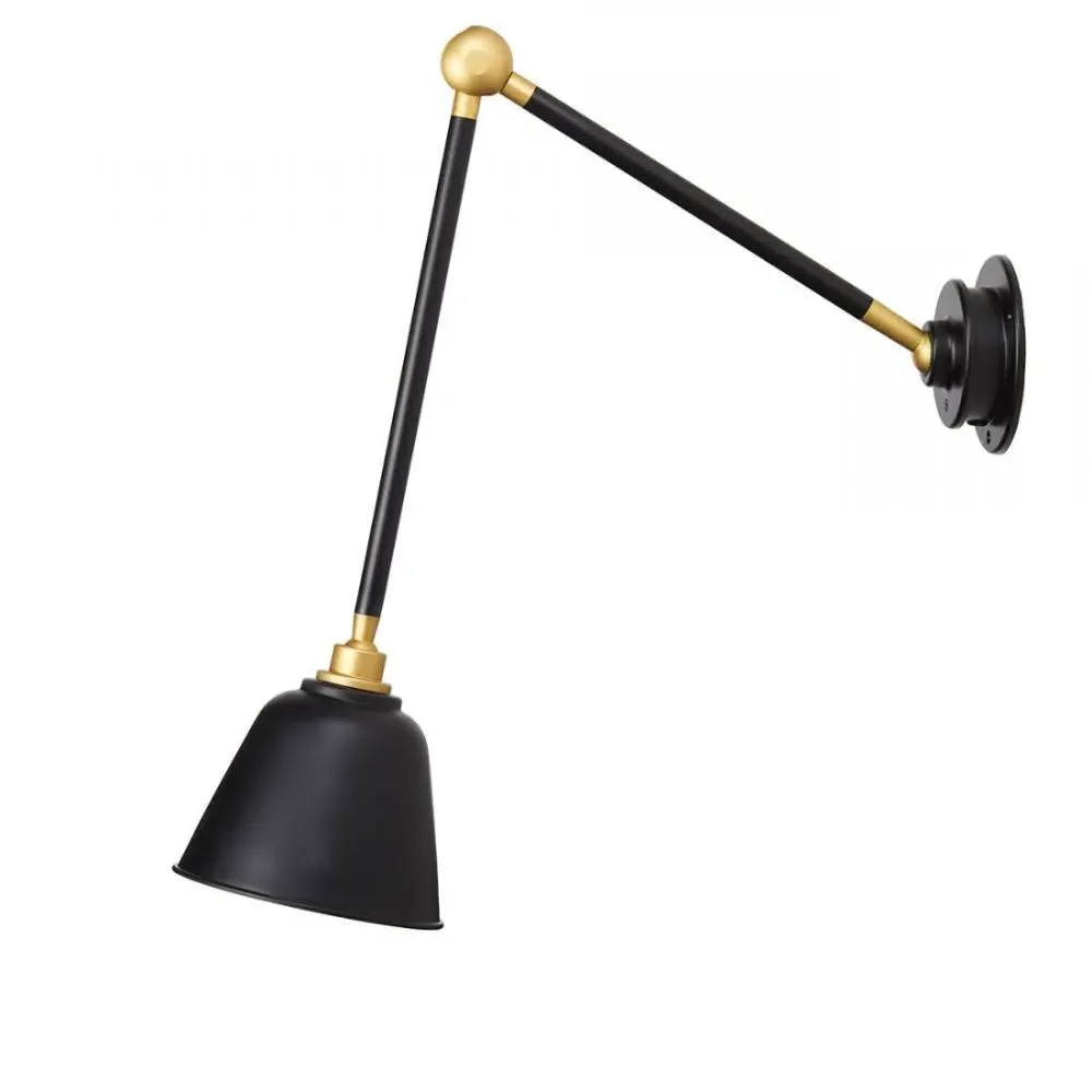 Ceiling Light with Adjustable Arm - Black, Metal