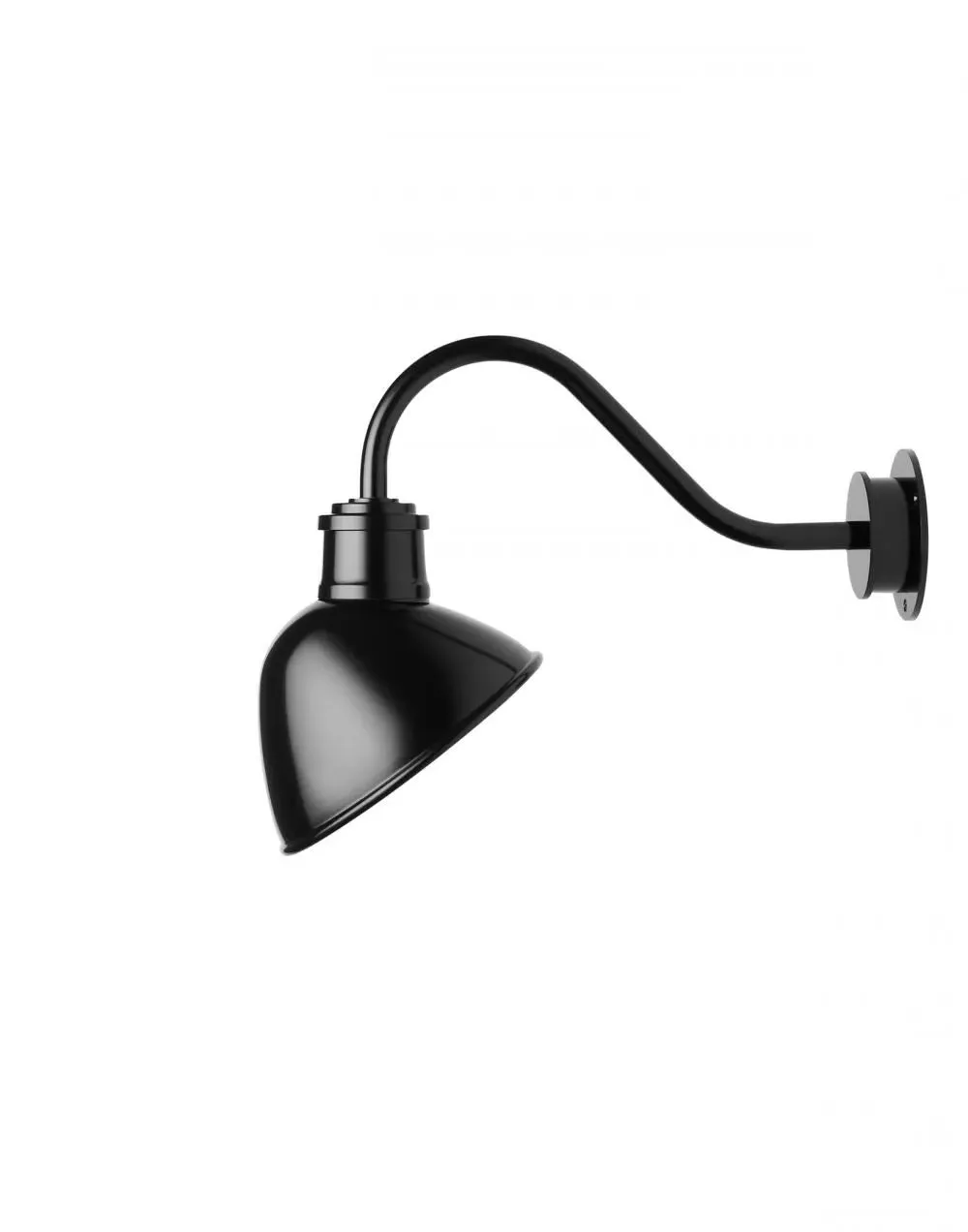 Short Globe Wall Light - Black image