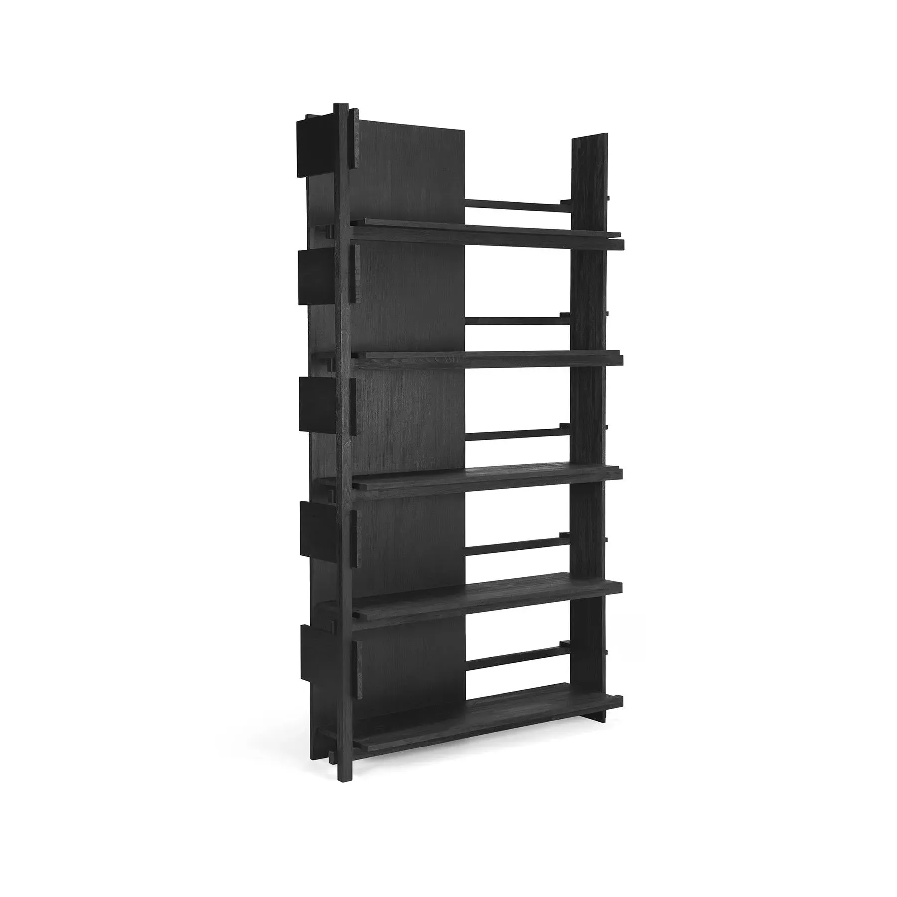 Abstract Shelf Unit - Black, Teak