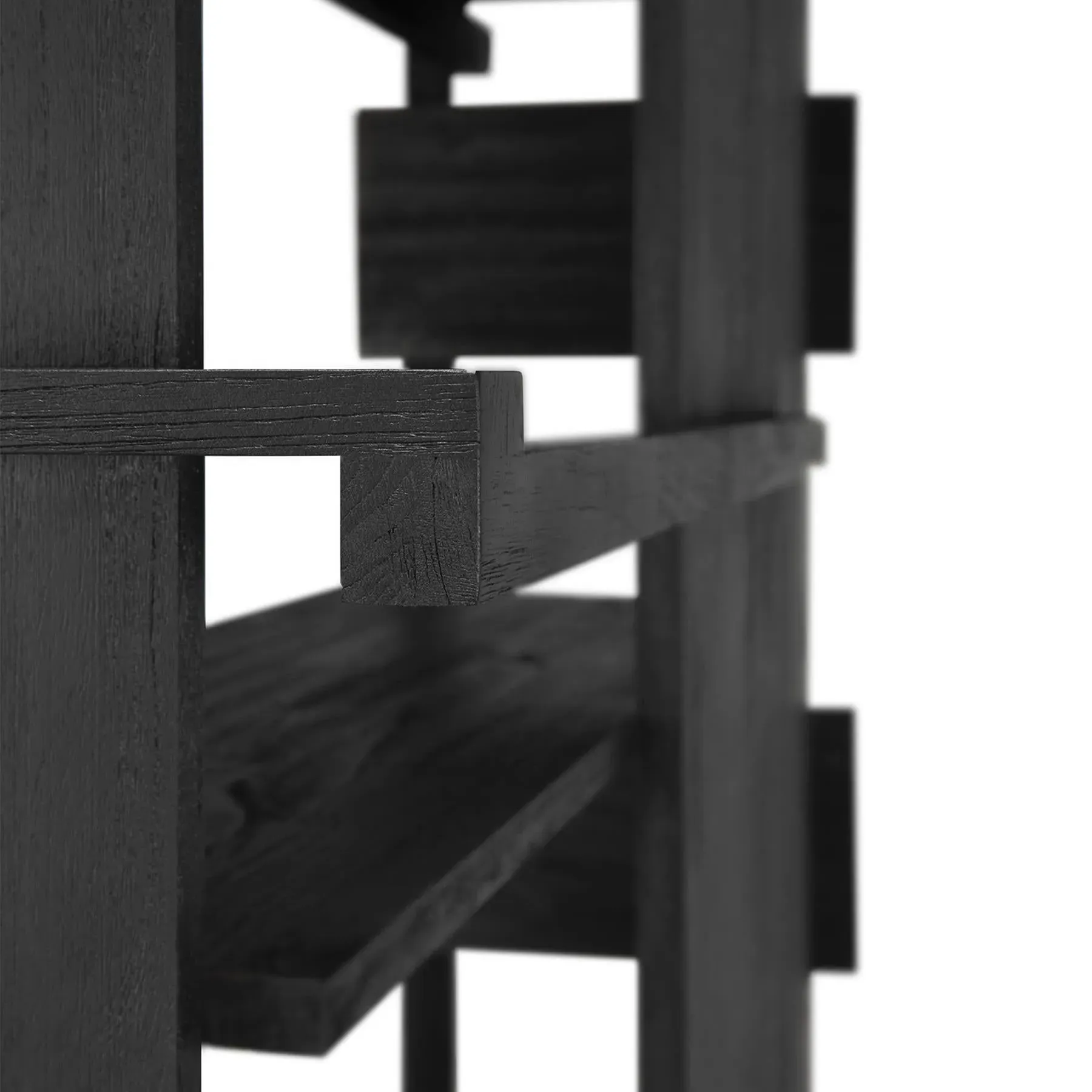 Abstract Shelf Unit - Black, Teak