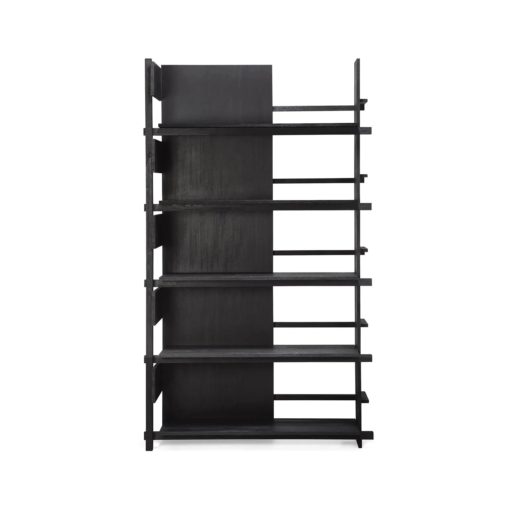Abstract Shelf Unit - Black, Teak