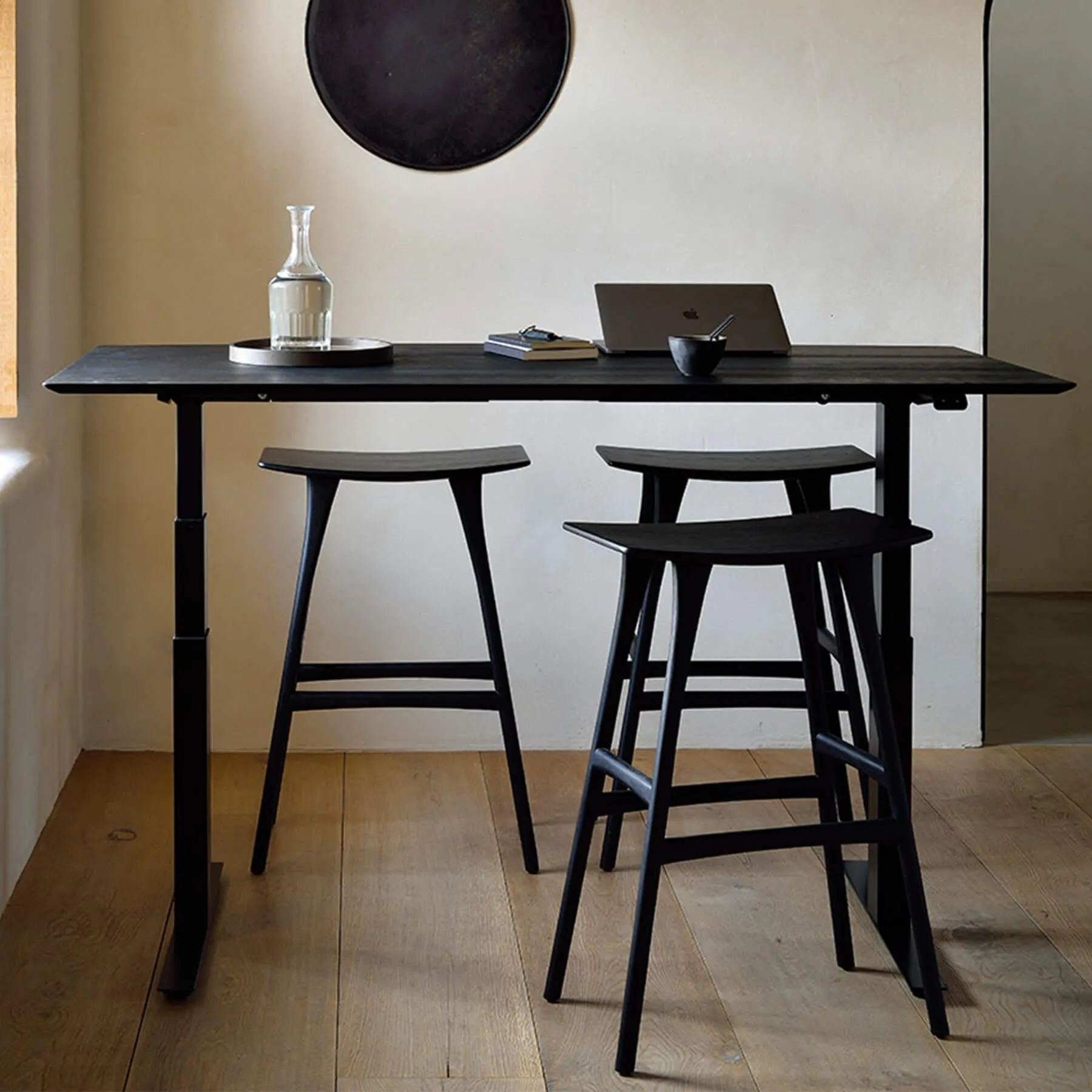 Bar Stool 77.5cm - Oiled Oak, Solid Wood