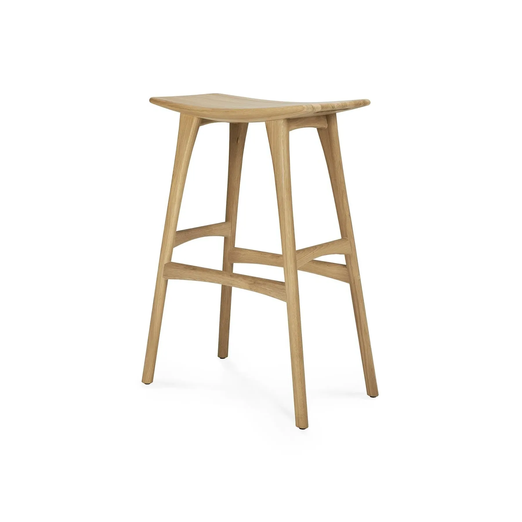 Bar Stool 77.5cm - Oiled Oak, Solid Wood image