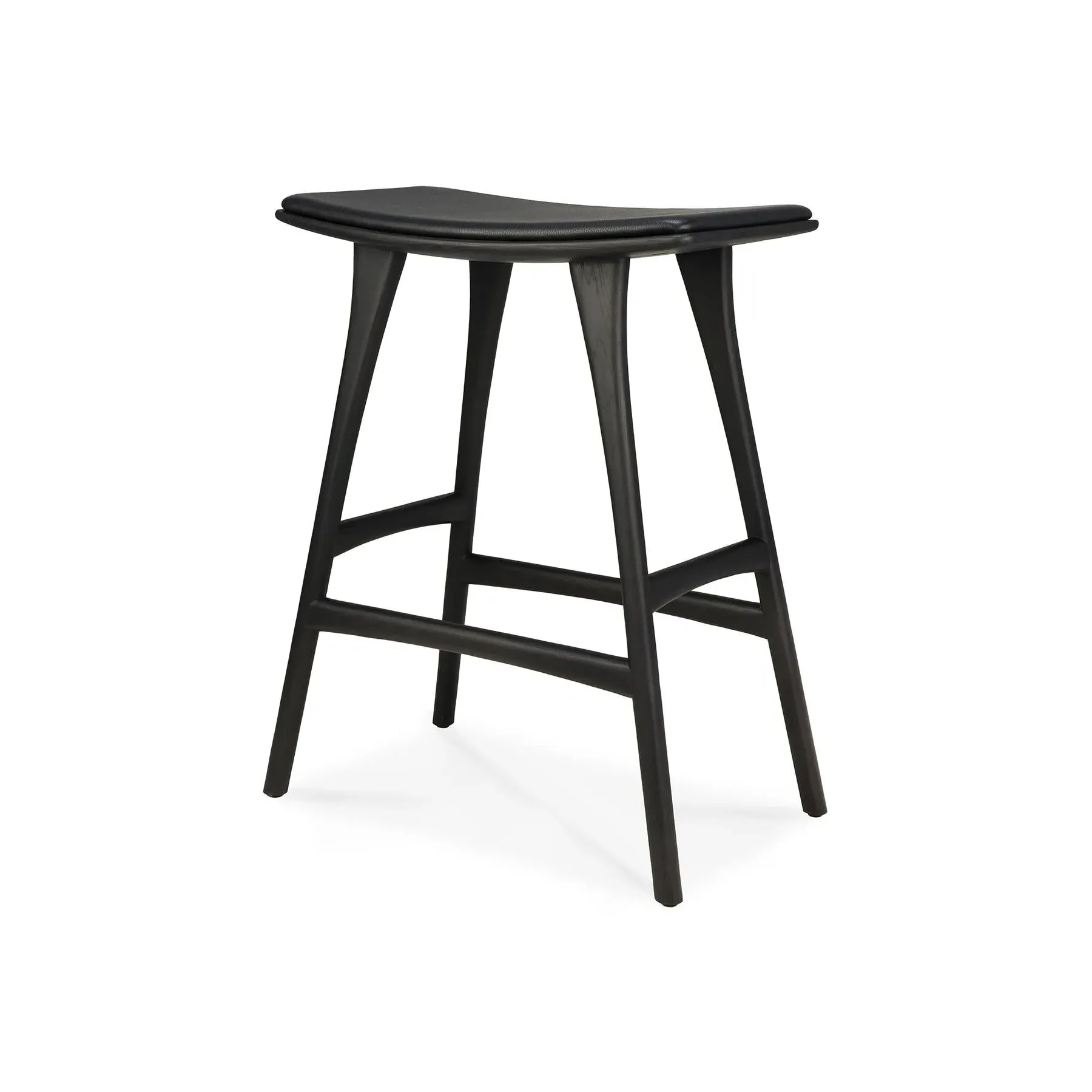 Bar Stool with Cushion - Black, Oak image