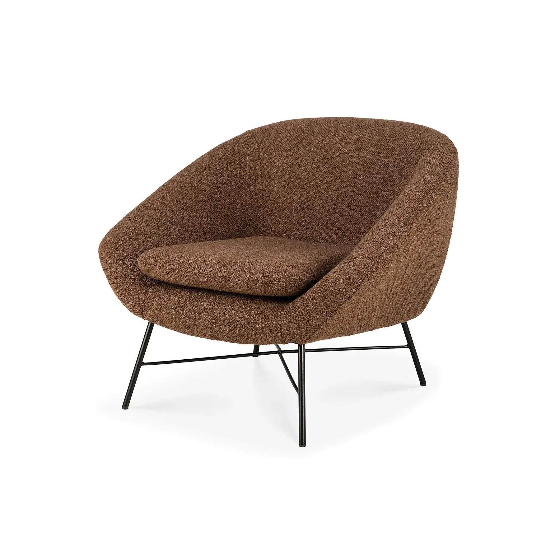 Barrow Lounge Chair with Metal Base - Copper image