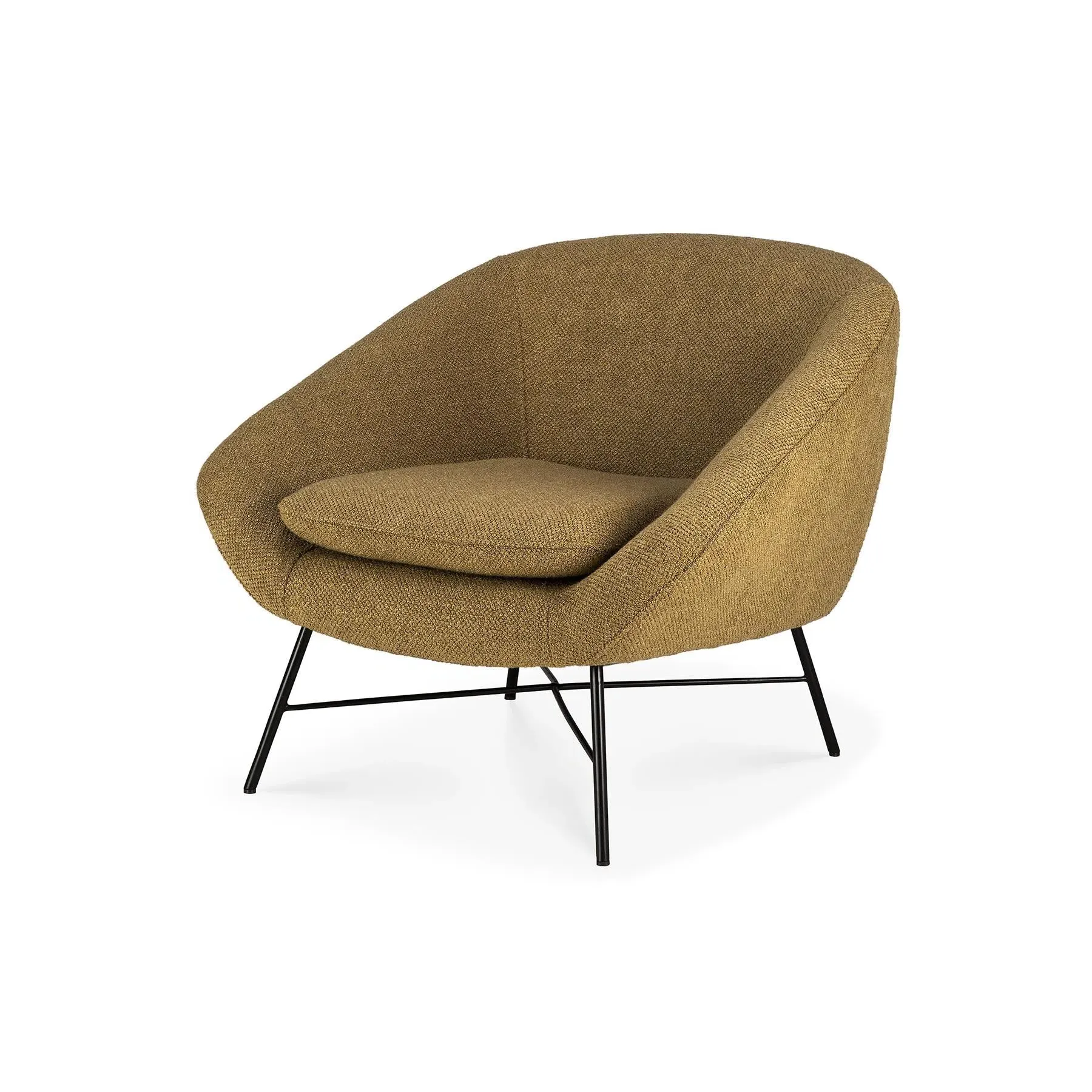 Barrow Lounge Chair with Metal Base - Ginger