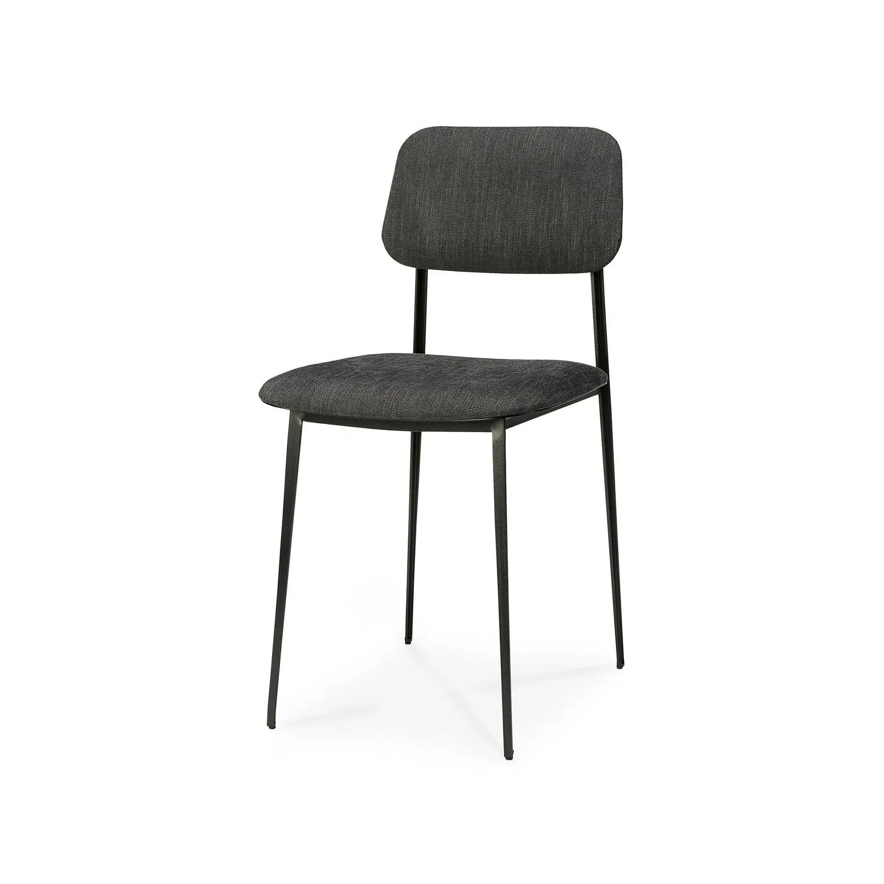DC Dining Chair with Upholstery - Dark Grey, Metal