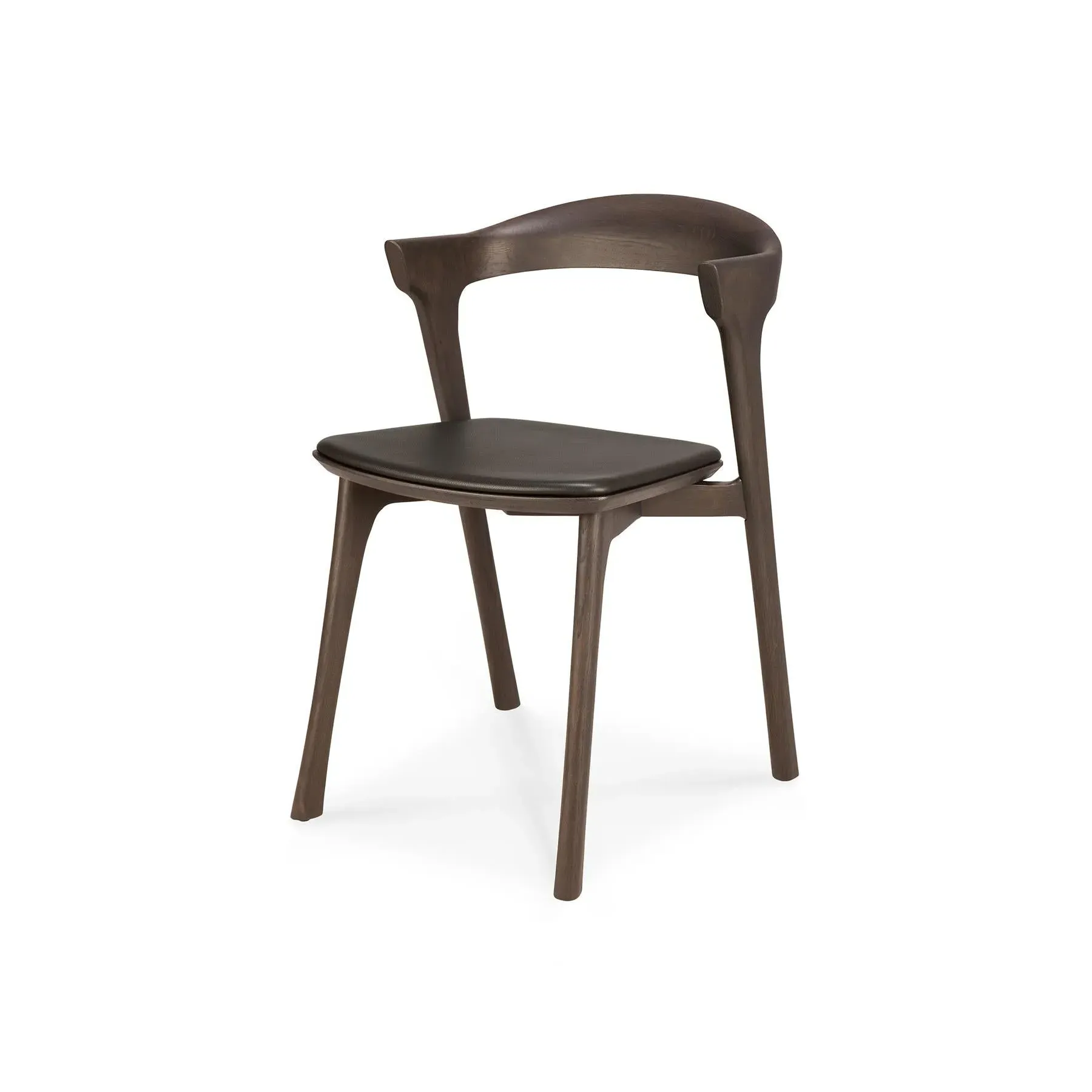 Dining Chair with Leather Seat - Brown, Oak