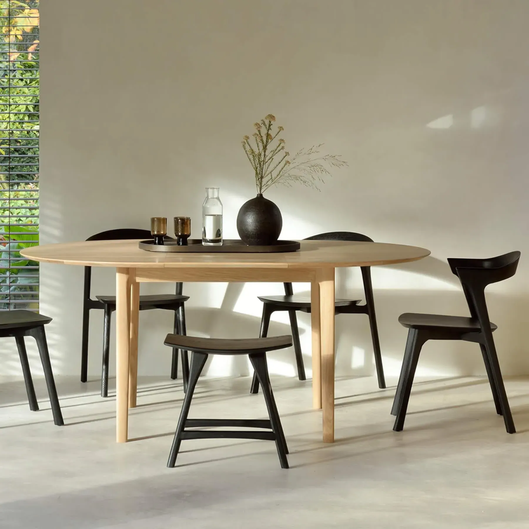 Dining Stool - Oiled Oak, Solid Wood