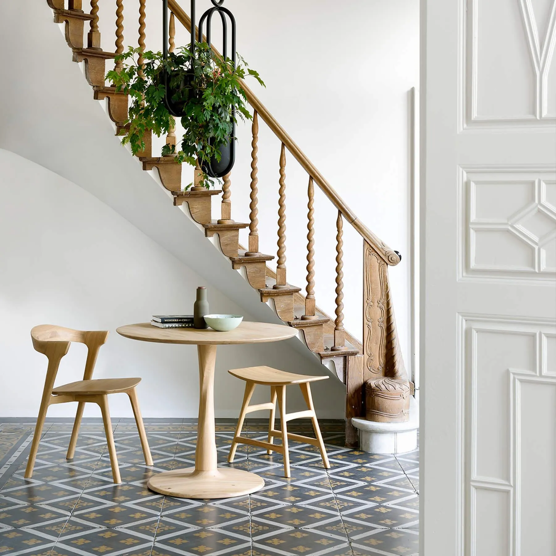 Dining Stool - Oiled Oak, Solid Wood